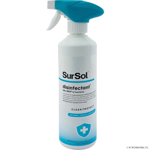 DISINFECTANT SURSOL INSTANT KITCHEN BATHROOM HOME SPRAY BOTTEL 500ML OUTDOOR-INDOOR USE KILL 99.9% GERMS