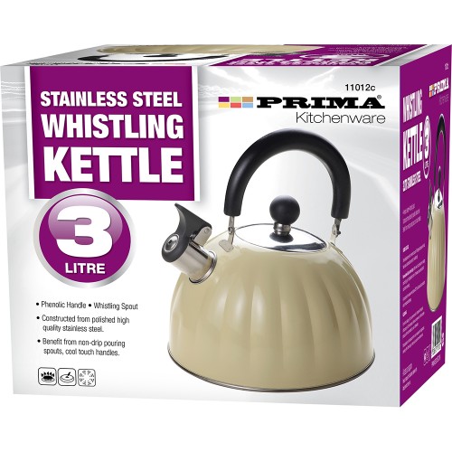 3L S/S Whistling Kettle in Cream Colour