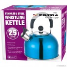 2.5L S/S Whistling Kettle in Blue Camping