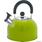 2.5L S/S Whistling Kettle in Green Camping