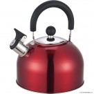 2.5L S/S Whistling Kettle in Red Camping