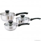 6pc S/S Saucepan Set Induction 14/16/18cm