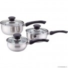 6pc S/S Cookware Set 16/18/20cm - Induction