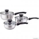 6pc S/S Cookware Set 16/18/20cm - Induction B