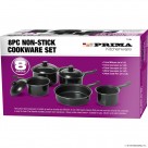 8pc Non- Stick Carbon Steel Saucepan set