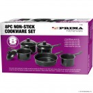 8pc Non- Stick Carbon Steel Cookware Set Sauc