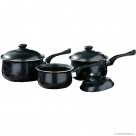 6pc Non- Stick Carbon Steel Saucepan set