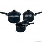 6pc Non- Stick Carbon Steel Saucepan set