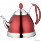 1.5L S/S Teapot in Red & Chrome