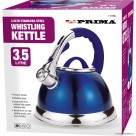 3.5L S/S Whistling Kettle in Blue & Chrome