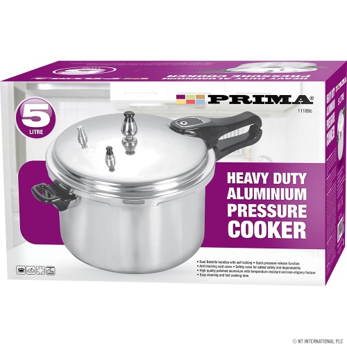 5L Aluminium Pressure Cooker- With Induction