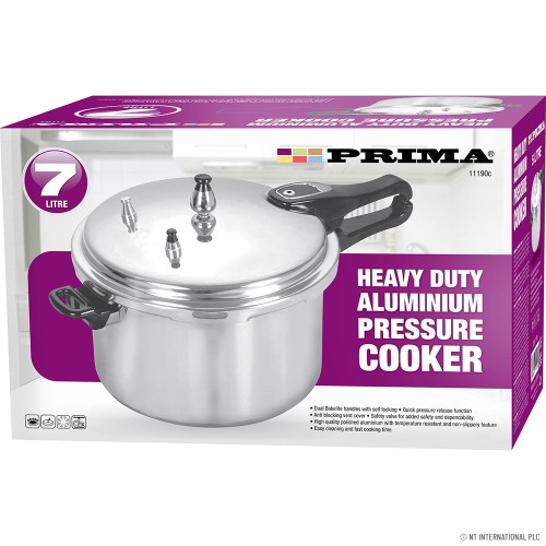 7L Aluminium Pressure Cooker- With Induction
