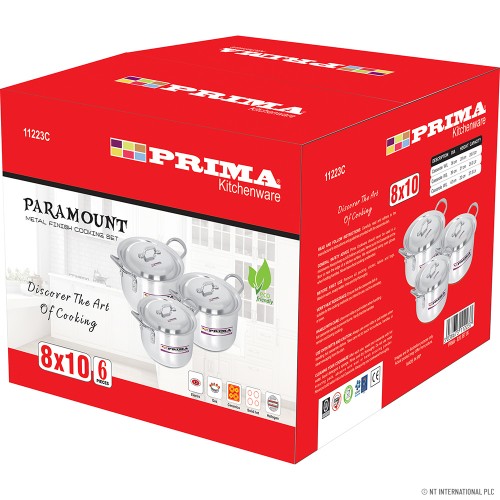 6pc CASSEROLE SET WITH LIDS (36-42cm) ( 8 x 1