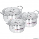 6pc CASSEROLE SET WITH LIDS (36-42cm) ( 8 x 1