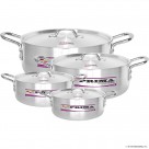 8pc FISH POT SET WITH LIDS (22-28cm)