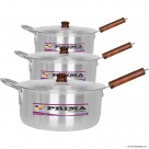 6pc SAUCE PAN WITH LIDS (24-28cm) ( 4 x 6 )