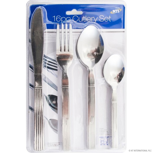 16pc S/S Cutlery Set in Blister Card
