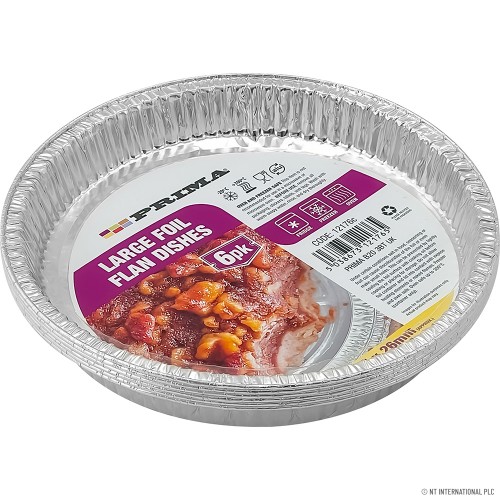 Large Foil Flan Dishes 6PK