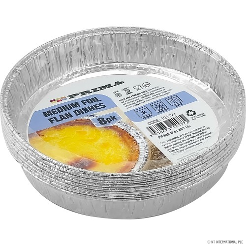 Foil Flan Dishes 8PK