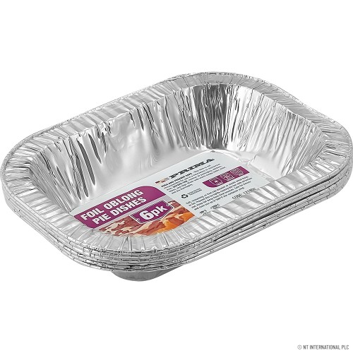 Foil Oblong Pie Dishes 6PK