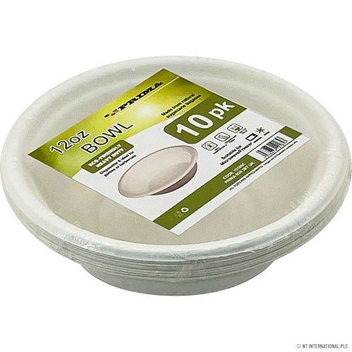 Bagasse Tableware (12oz Bowl) Pk10