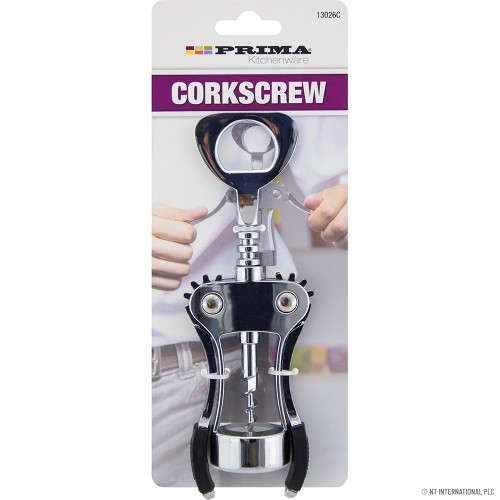 Corkscrew - Bottle Opener - Alloy Chrome