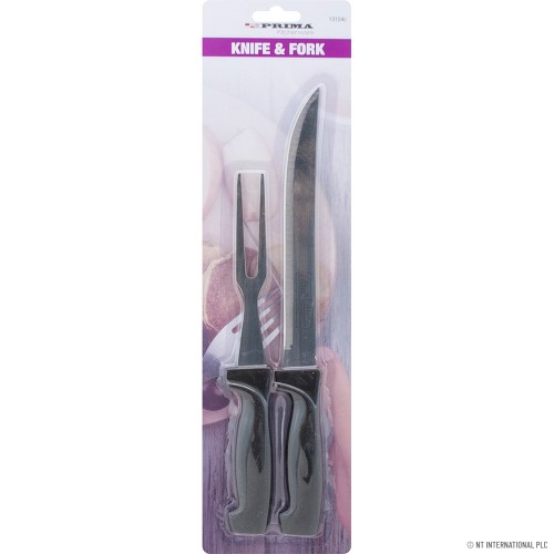 2pc Carving Knife and Fork Set