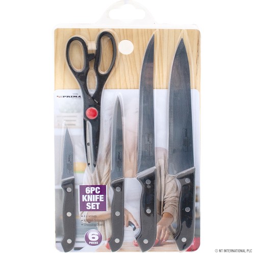 5pcs Knife Set with Wooden Cutting Board