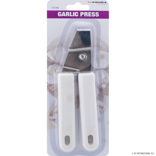 White Garlic Press ( Plastic Handle )