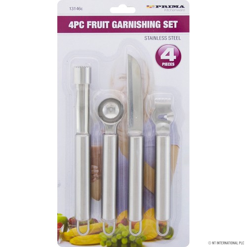 4pc S/S Fruit Garnishing Set - Utensil