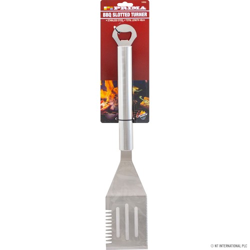 S/S BBQ Slotted Turner 10.5x46cm - On Card