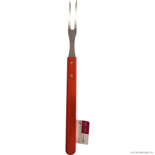 S/S BBQ Fork - Wooden Handle