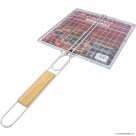 BBQ Grill 25.5 x 26cm  - Wooden Handle