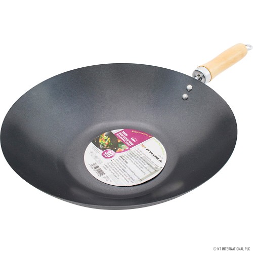 30 x 9cm N/S Wok - Wooden Handle