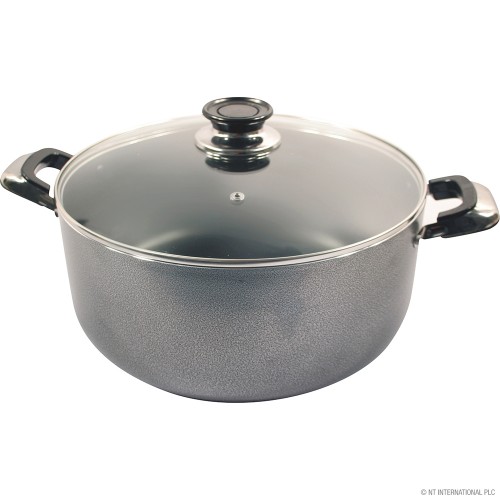 30cm N/S Casserole Set Glass Lid - Saucepan