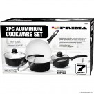7pc Ceramic Coated Cookware Set - Black