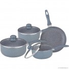 7pc N/S Cookware Set Marble Coating - Grey