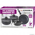 7pc N/S Cookware Set Marble Coating - Black