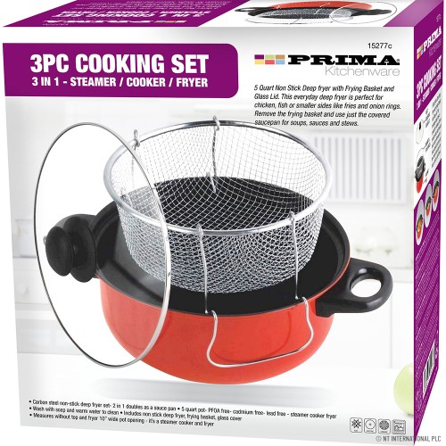 3pc N/S Cooking Set Steamer / Cooker / Fryer