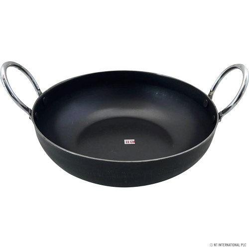 Flat Bottom Iron Kadahi 22cm