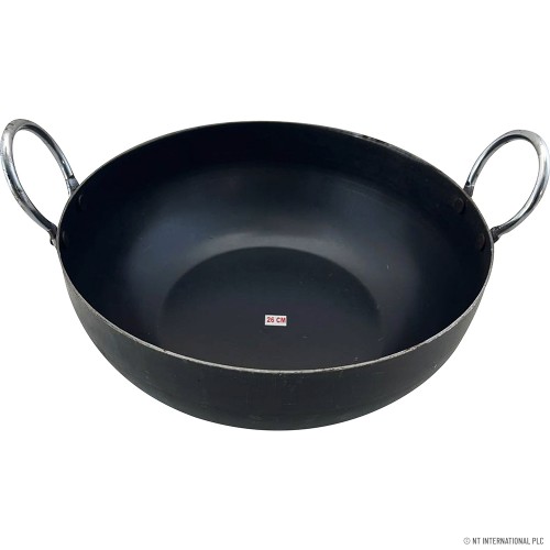 Flat Bottom Iron Kadahi 26cm