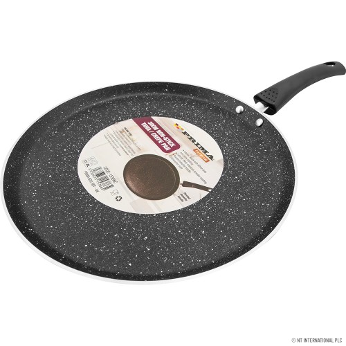 30cm Tawa ( Black ) - Induction Bottom