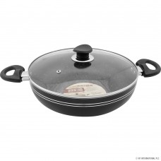 24cm Kadai ( Black ) - Induction Bottom