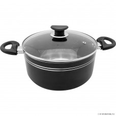 24cm Stockpot ( Black ) - Induction Bottom