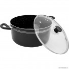 24cm Stockpot ( Black ) - Induction Bottom