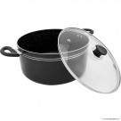 28cm Stockpot ( Black ) - Induction Bottom