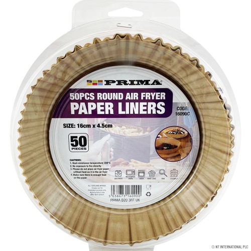 50pcs Round Air Fryer Paper Liners (16 x 4.5C