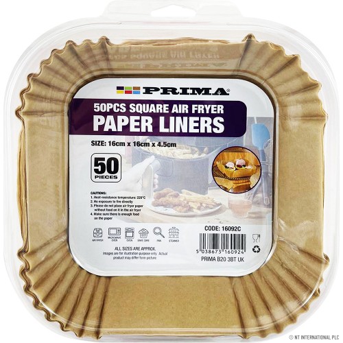 50pcs Square Air Fryer Paper Liners (16 x 4.5