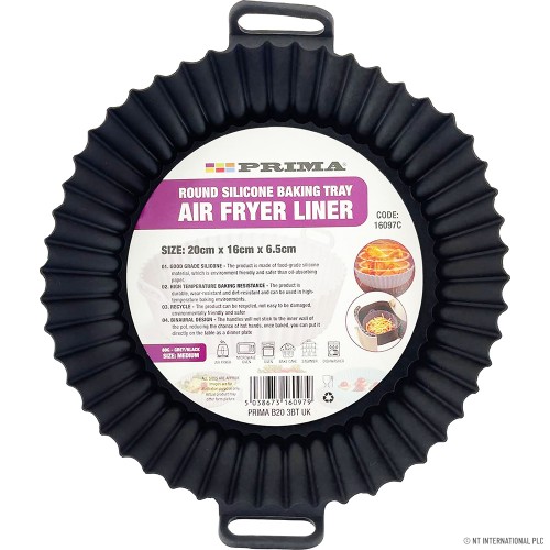Air Fryer Liner 80G Grey & Black (200x160x65m