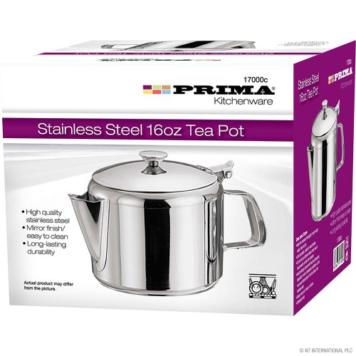 16oz Tea Pot - S/S 500ml - Colour Box